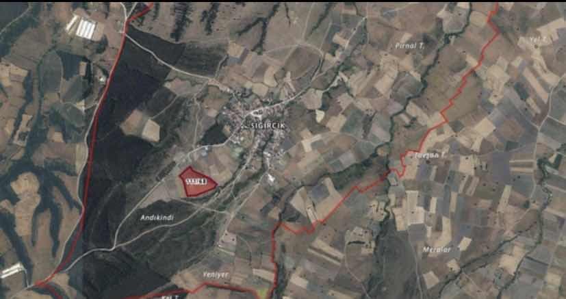 ÇANAKKALE BİGA SIĞIRCIK 28.353M2 SATILIK KÖY İÇİ TARLA